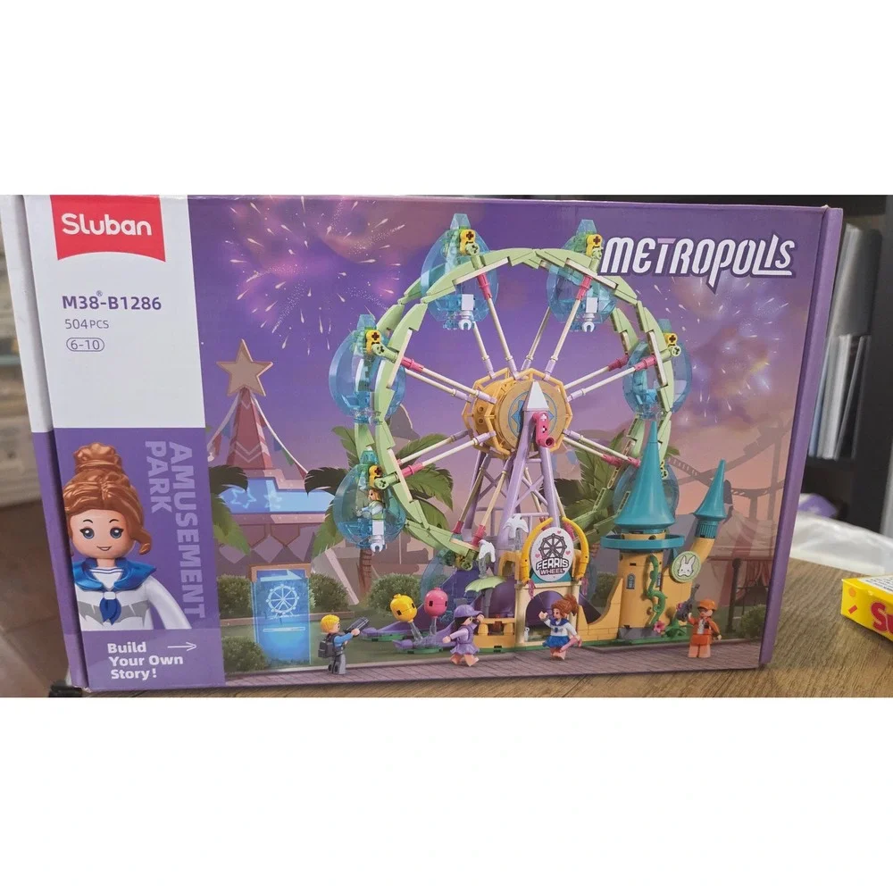 Sluban Metropolis Amusement Park Ferris Wheel Building Set 504 Pcs M38-B1286 NEW